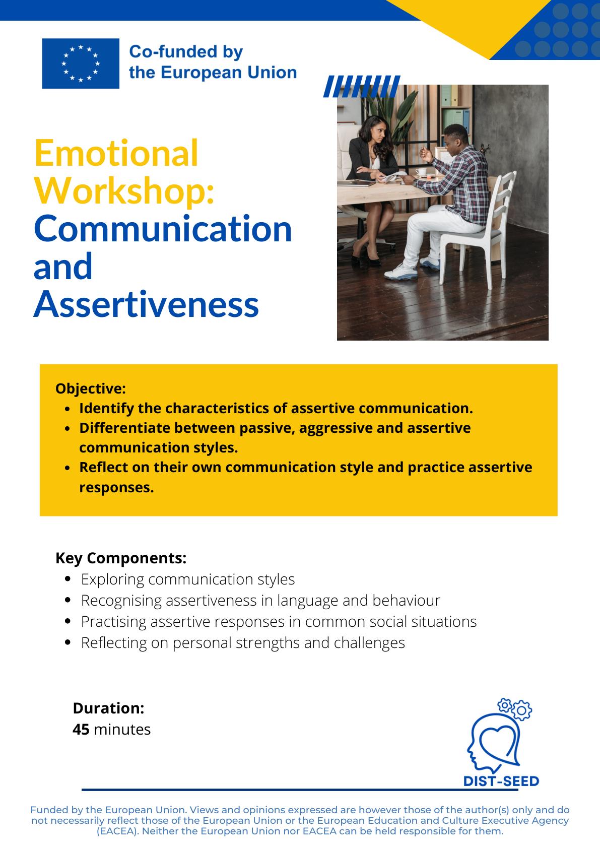 Lesson 5.2 Communication and assertiveness (recognise assertive communication in oneself and others)